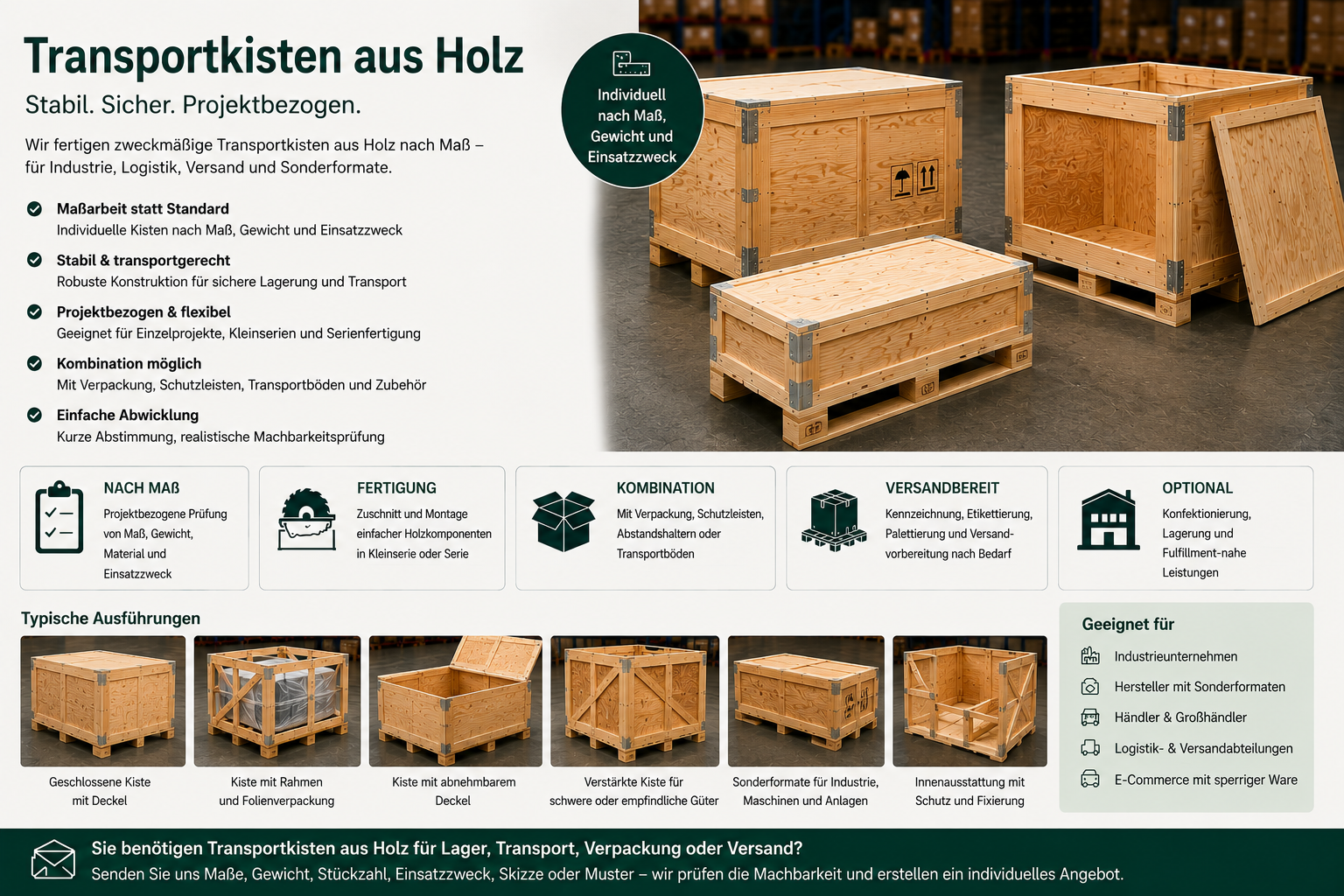 Transportkisten Holz | Auswahl