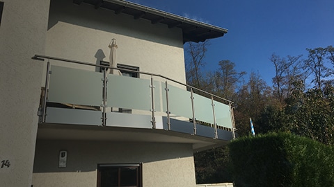 Edelstahlgeländer R Line VSG Sicherheitsglas Mastercarree in U - Schi, 280,00