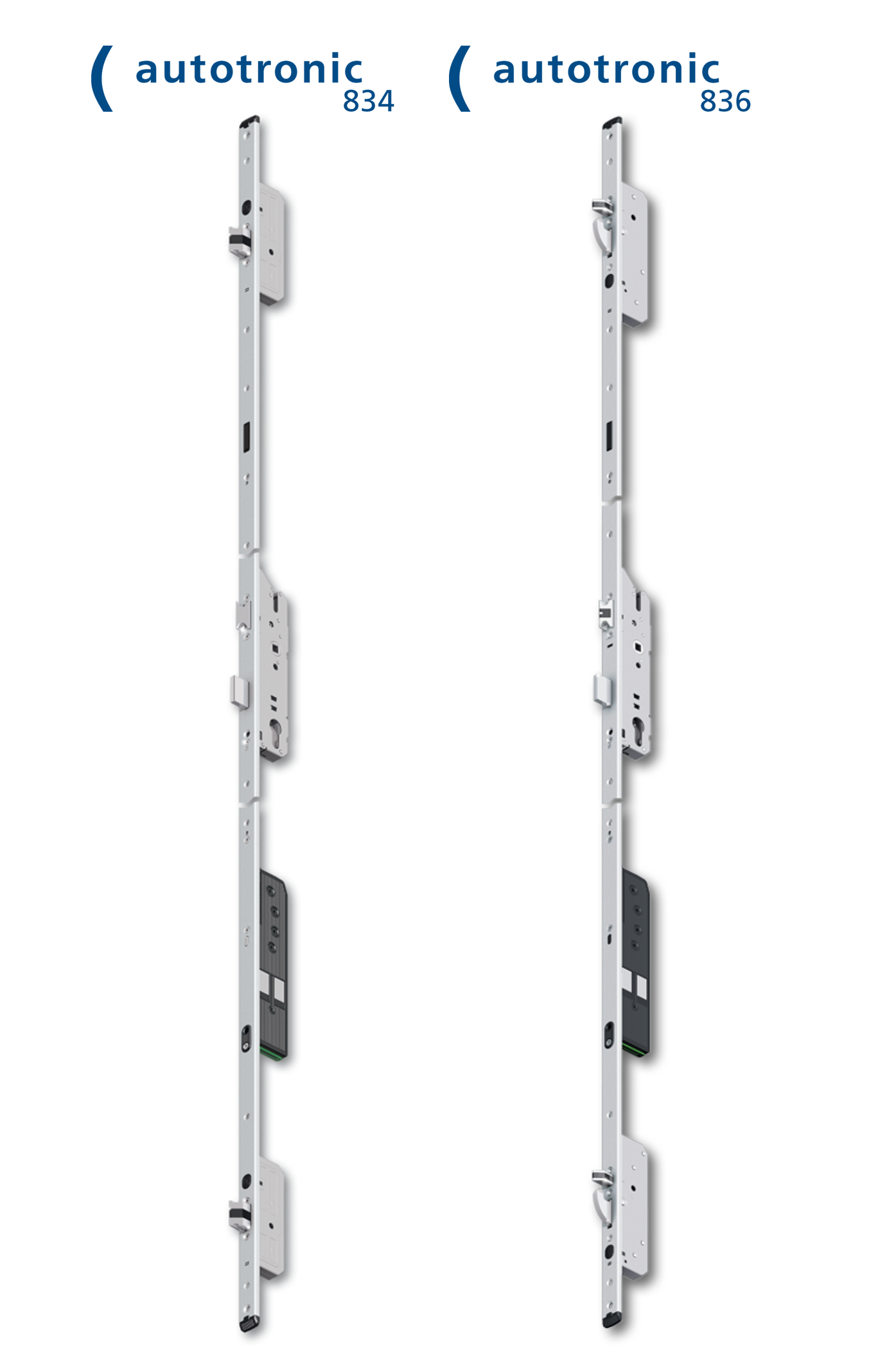 Türriegel Mit Sicherheitszylinder | 5-Punkt Verriegelung | Stahl Martelé-Oberfläche