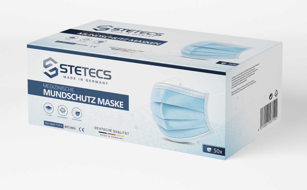 Mundschutz Dynatise 3-lagig blau, 50 Stück Mundschutz Dynatise 3-lagig blau, 50 Stück