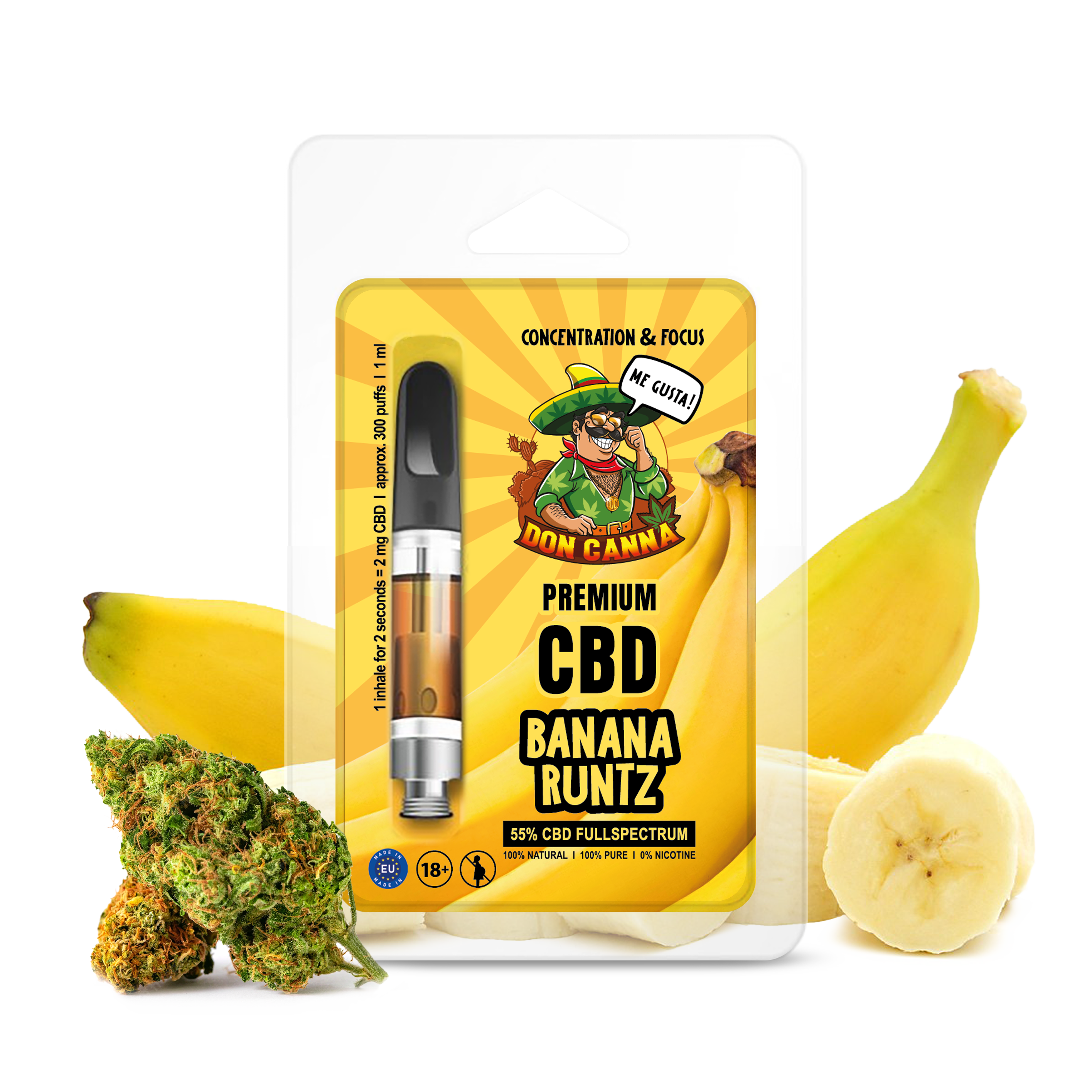 CBD Vape Liquid – DON CANNA® aus Vollspektrum CBD, 100% rein, ohne  Zusatzstoffe, aus 100 % EU-Nutzhanf, 0% Nikotin in Berlin