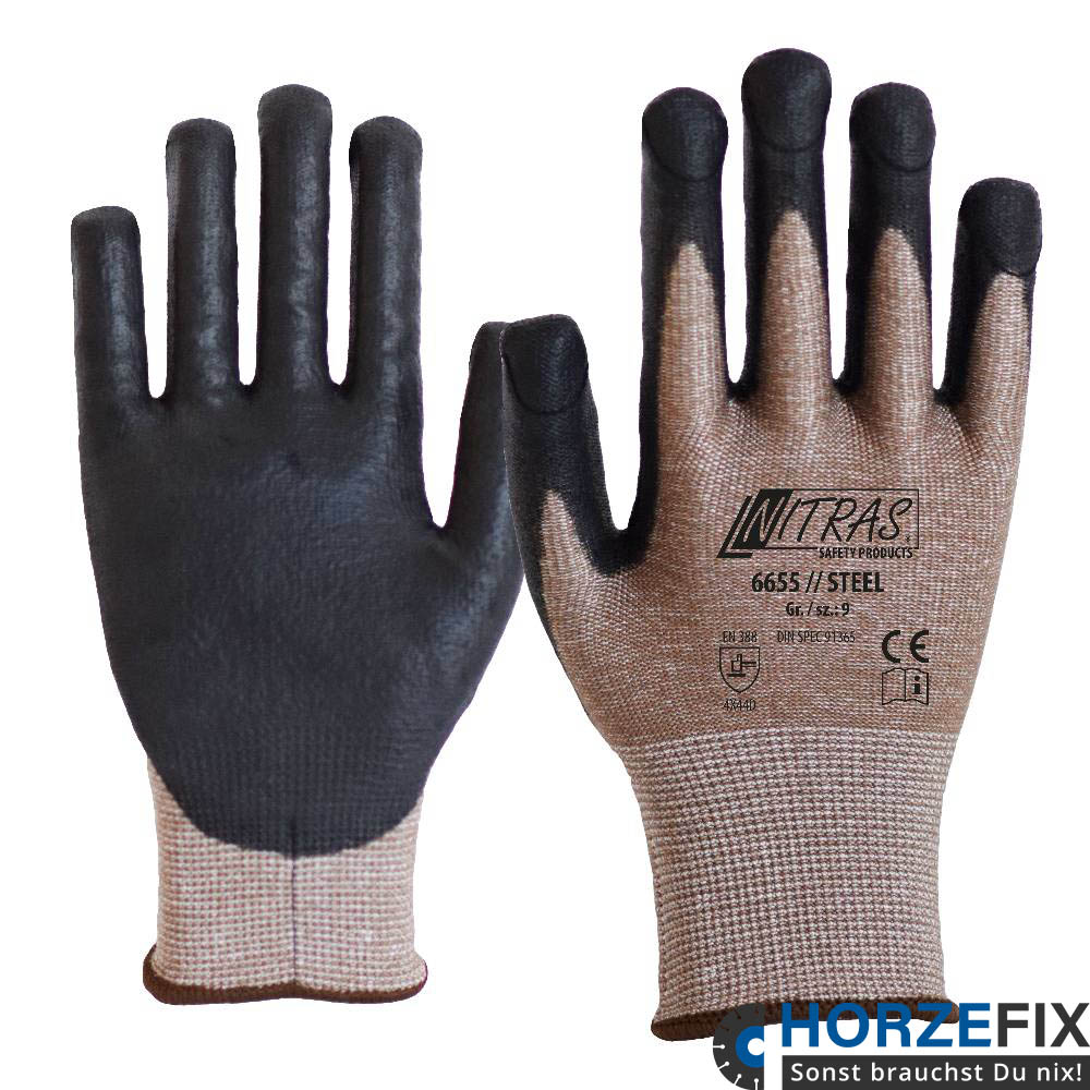 Nitrilhandschuhe, naturfarben - NITRAS - 03440