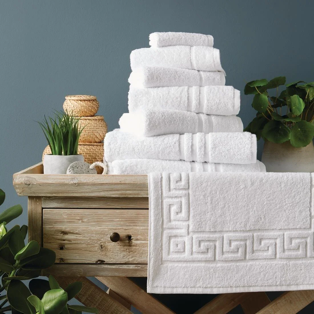 Set di asciugamani jacquard in cotone turco di lusso Italia